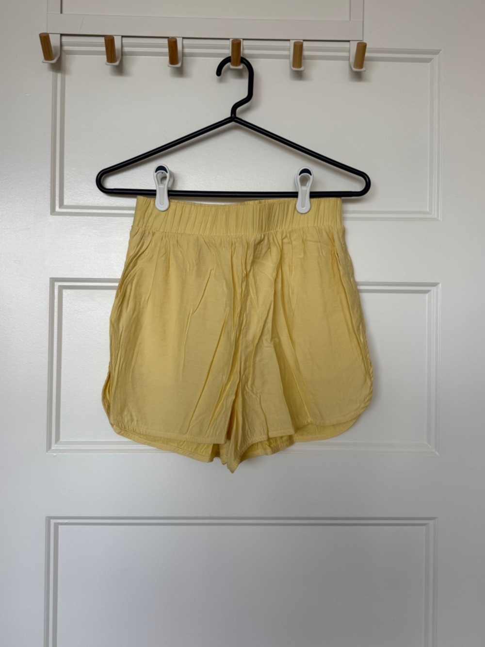 Rumored Light Yellow High Rise Shorts
